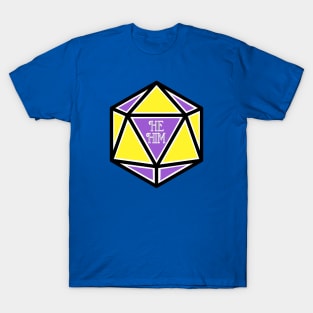 Nonbinary Pronoun Pride D20 He/Him T-Shirt